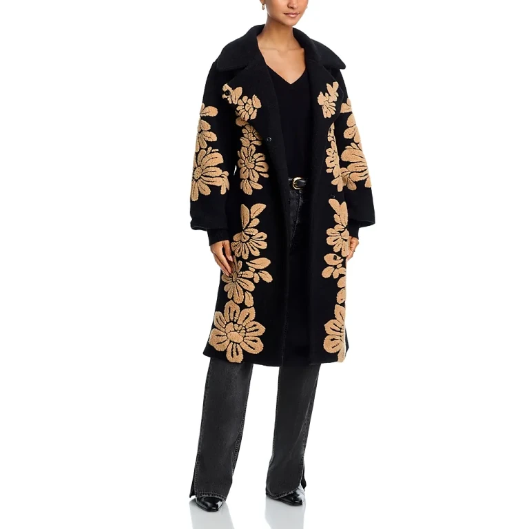 Farm Rio Bold Flowers Fleece Coat