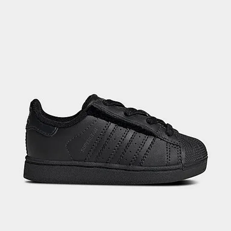 adidas Kids Toddler Originals Superstar Casual Shoes in Black Size: 4.0