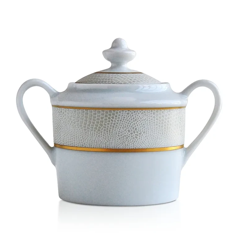 Bernardaud Sauvage White Sugar Bowl