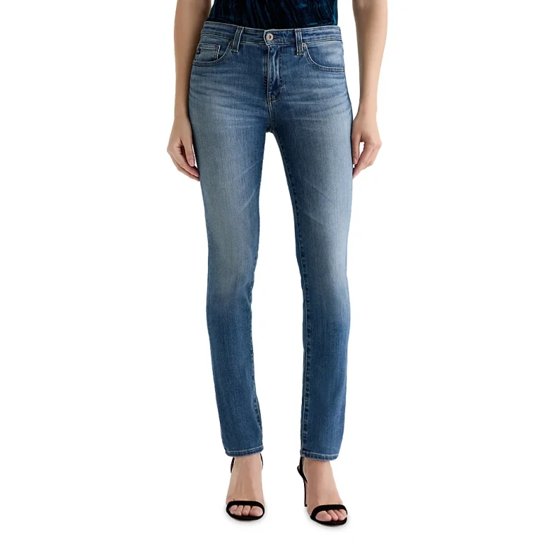 Ag Mid Rise Cigarette Leg Jeans in Kinship
