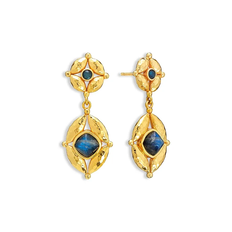 Capucine De Wulf Green Onyx Mystic Eye Post Drop Earrings