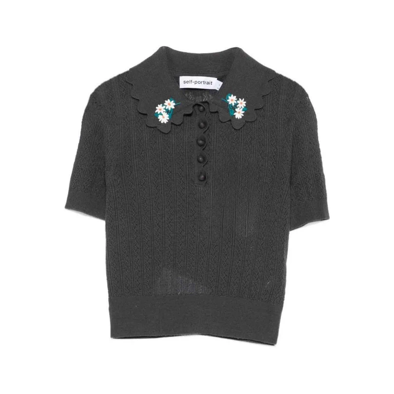 Self Portrait Polo - Gris