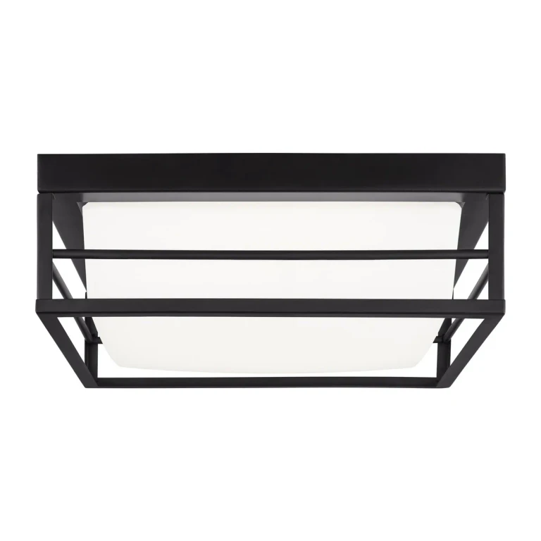 Dearborn 1-Light LED Flushmount Ceiling Light in Midnight Black