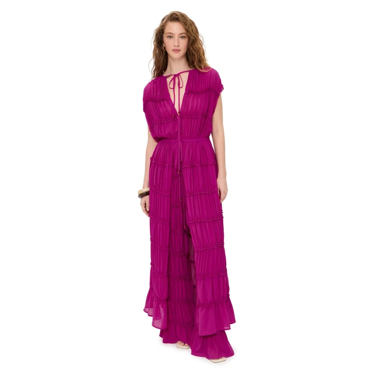 Andrea Iyamah Sina Tunic Magenta L