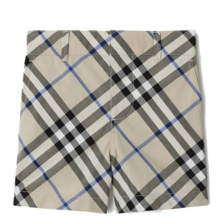 Burberry Toddler Oscar Check Cotton Shorts