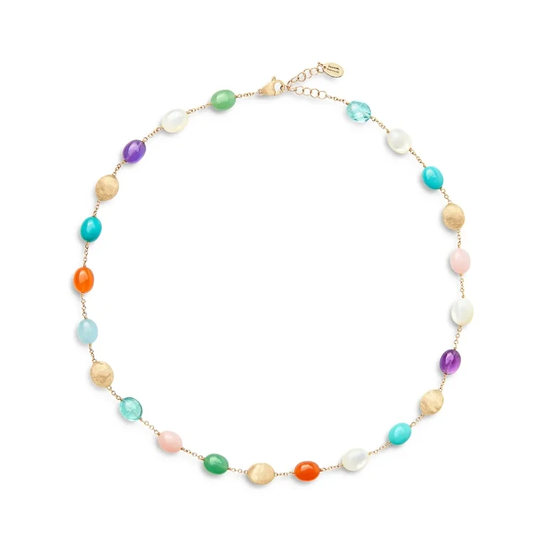 Marco Bicego 18K Yellow Gold Siviglia Multi Stone Collar Necklace, 16.5 - Exclusive