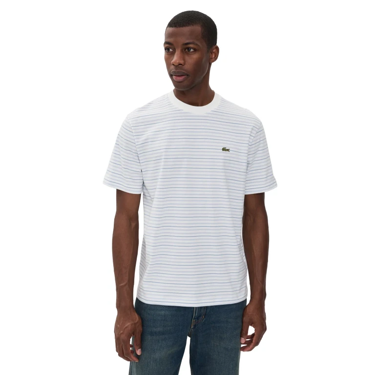 Lacoste Striped Tee Phoenix Blue/Flour S