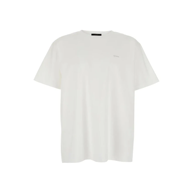 TATRAS T-shirt selo Logo Metallo White With Metallic Logo On The Front In Cotton For Men