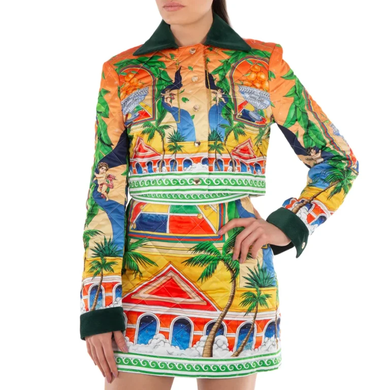 Casablanca Triomphe Dorange Cropped Jacket, Brand Size 36 (US Size 4)