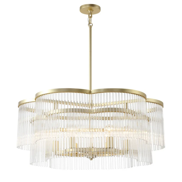 Heirloom Brass Six Light Pendant from the Azura Collection