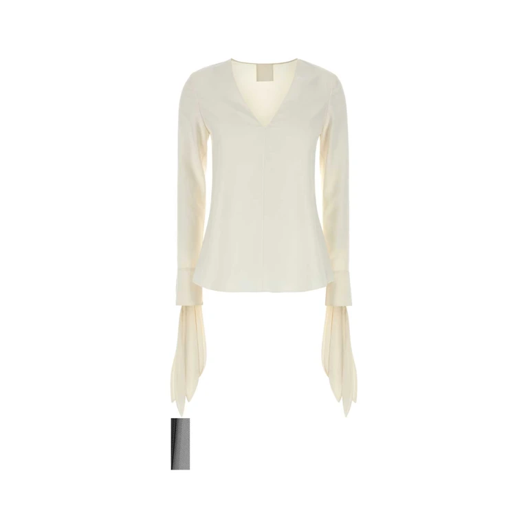 Givenchy White Silk Blouse Offwhite Exterior: Camicie - Women