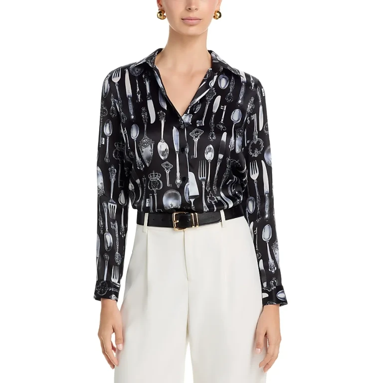 L'Agence Tyler Silk Printed Blouse