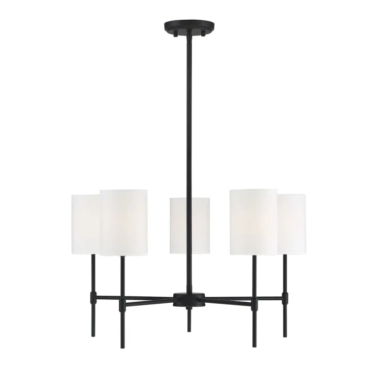 Trade Winds Leslie 5-Light Chandelier in Matte Black - TW30072-MBK