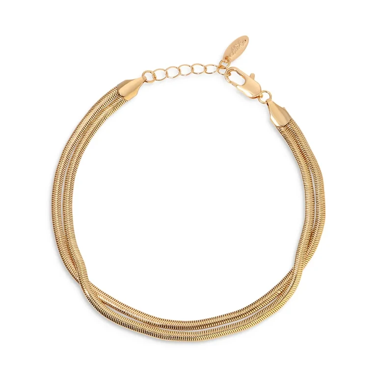 Ettika Slinky Snake Double Chain Anklet