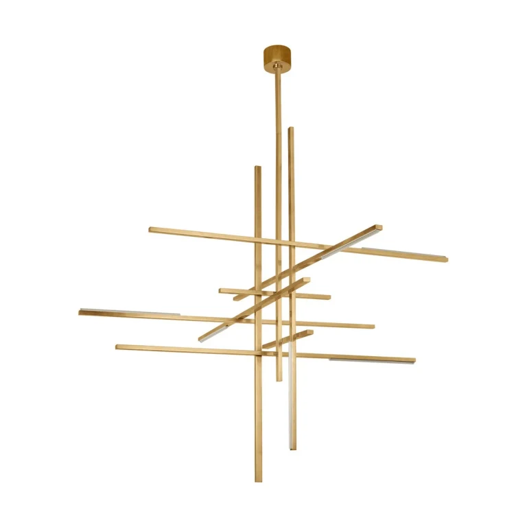Natural Brass LED Chandelier from the Cityscape Collection