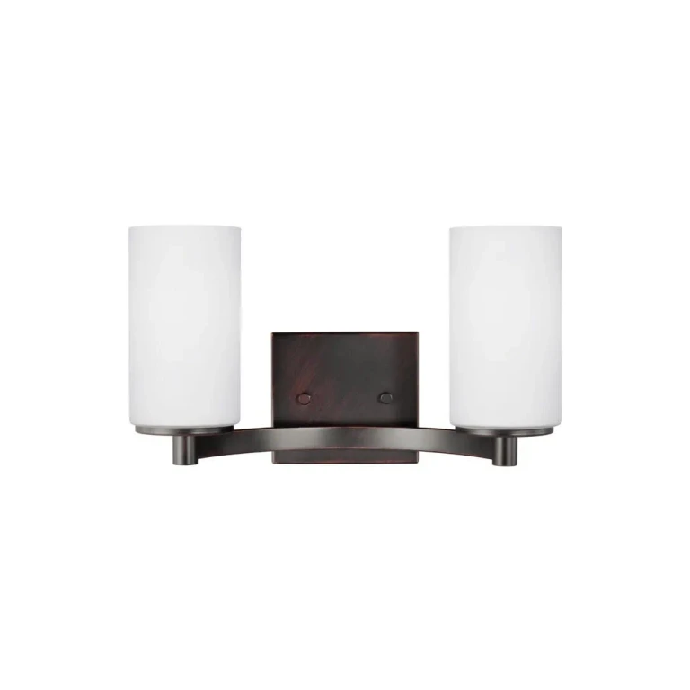 Bronze Two Light Wall Bath from the Hettinger Collection