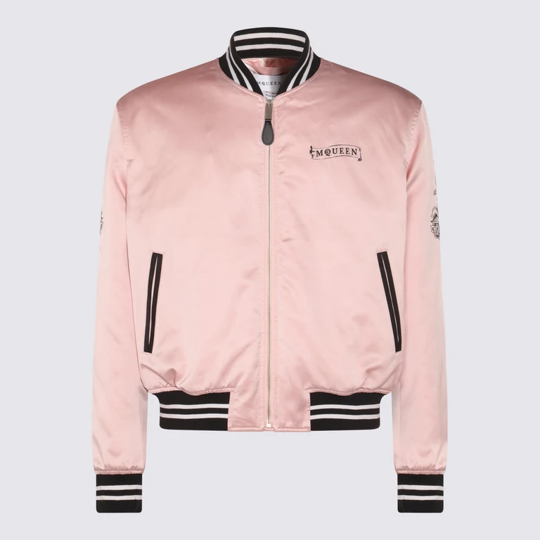Alexander McQueen Pink And Black Cotton Casual Jacket