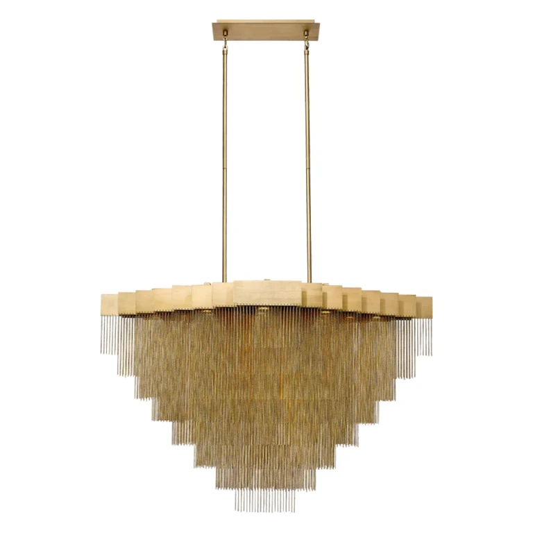 Antique Brush Gold LED Chandelier from the Bloomfield Collection