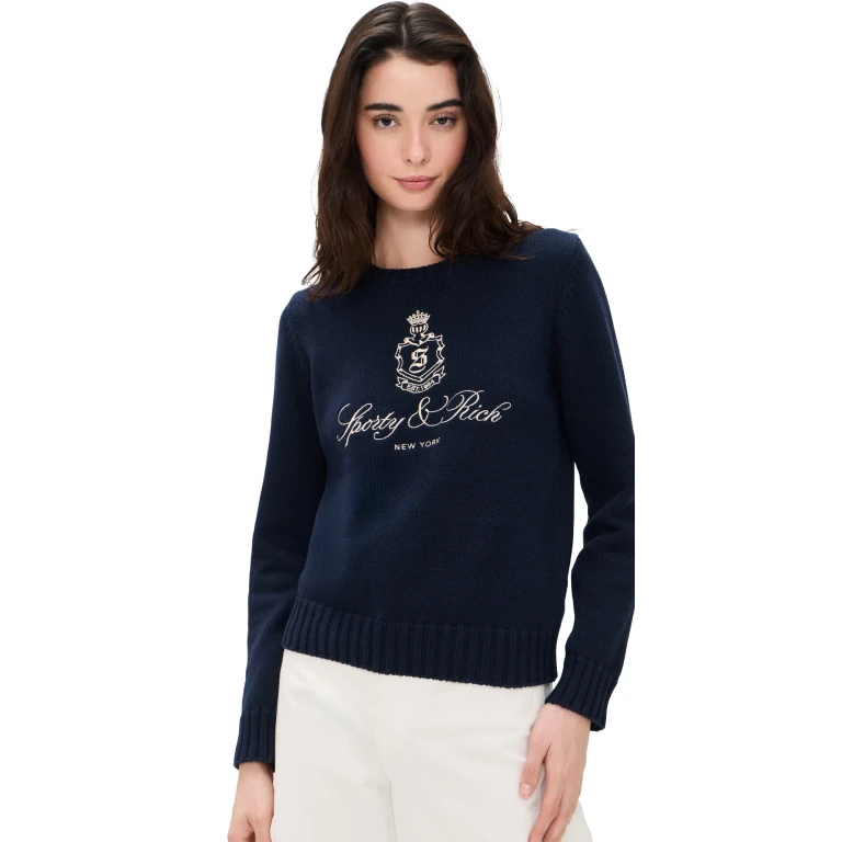 Sporty & Rich Vendome Knitted Sweater Dark Navy S