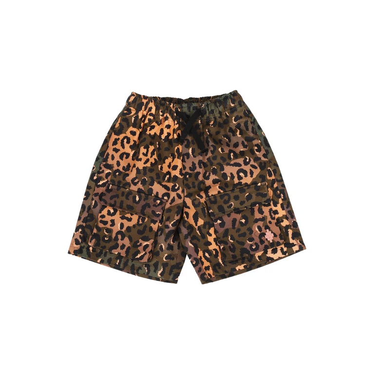 Marcelo Burlon Kids Animalier Cargo Brown Cotone Short