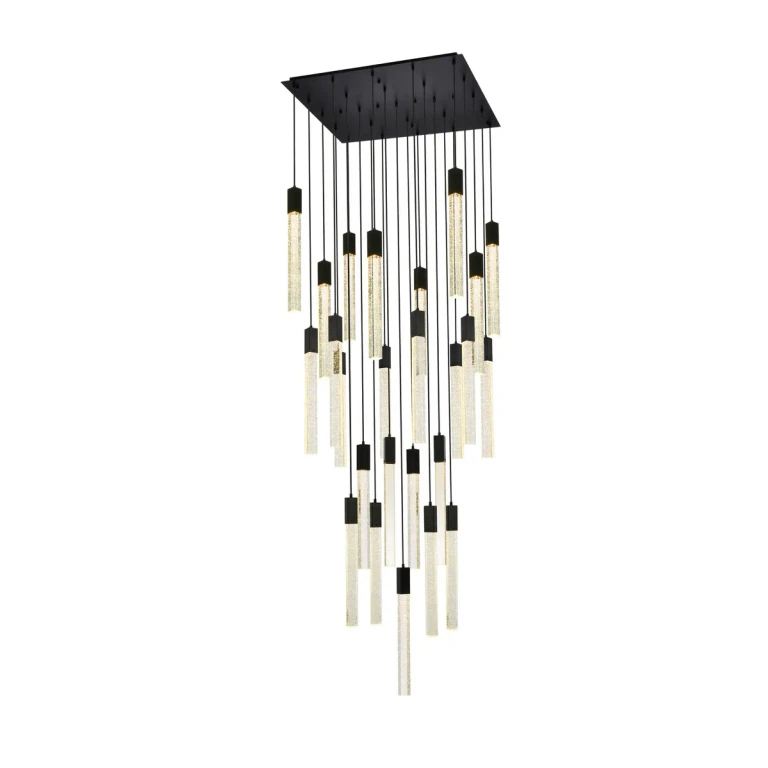 Black 25 Light Pendant from the Weston Collection