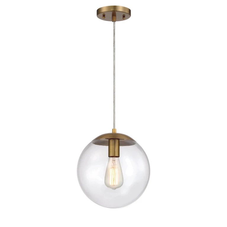 Gaze 1-Light Pendant in Satin Brass