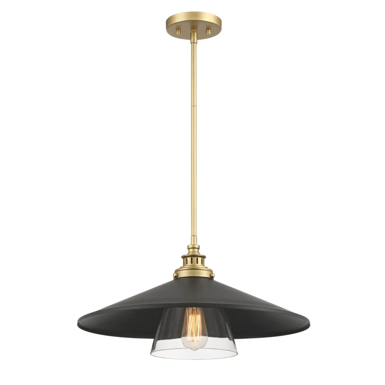 Coal & Soft Brass Mini Pendant from the Segan Collection