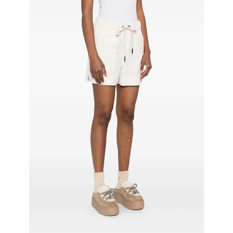 MONCLER GRENOBLE Shorts White Polyester - Women