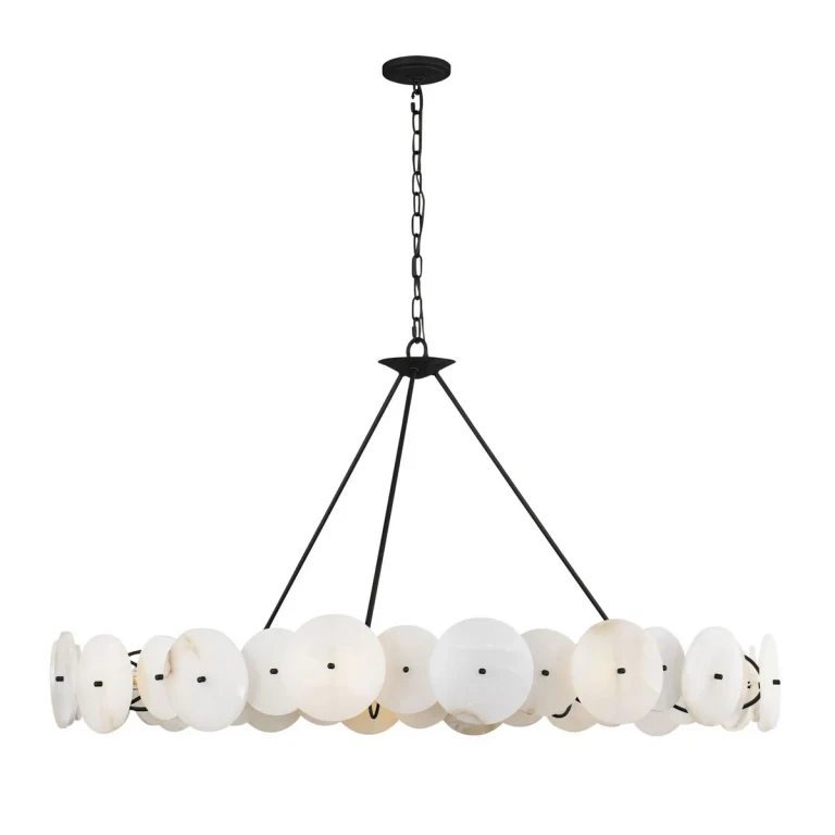 Matte Black Chandelier from the Cosmos Collection