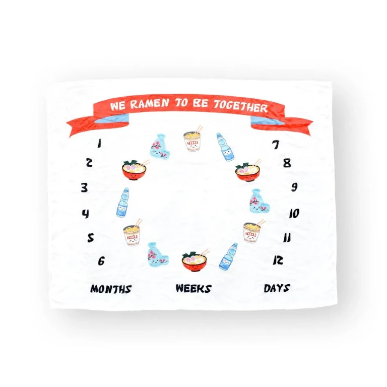 Fleece Milestone Blanket for Baby Photography