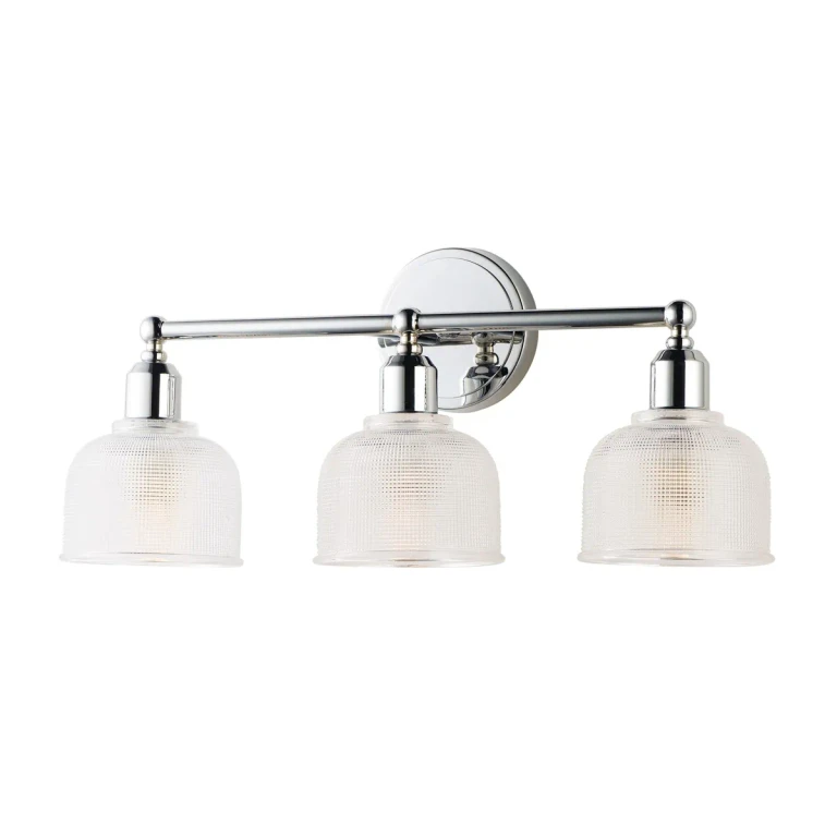 Maxim Hollow 3-Light Bathroom Vanity Light in Polished Chrome