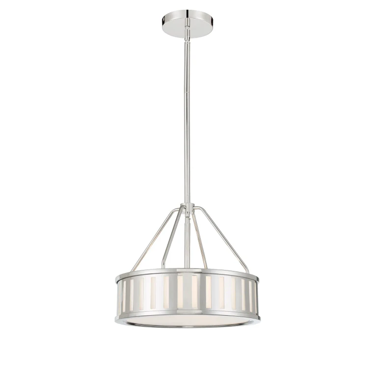Kendal 3-Light Pendant in Polished Nickel