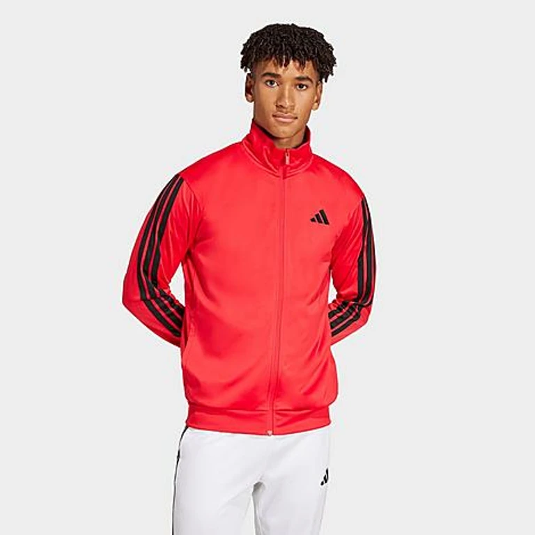 adidas Men's Dayready Track Jacket in Pure Ruby Size: Small