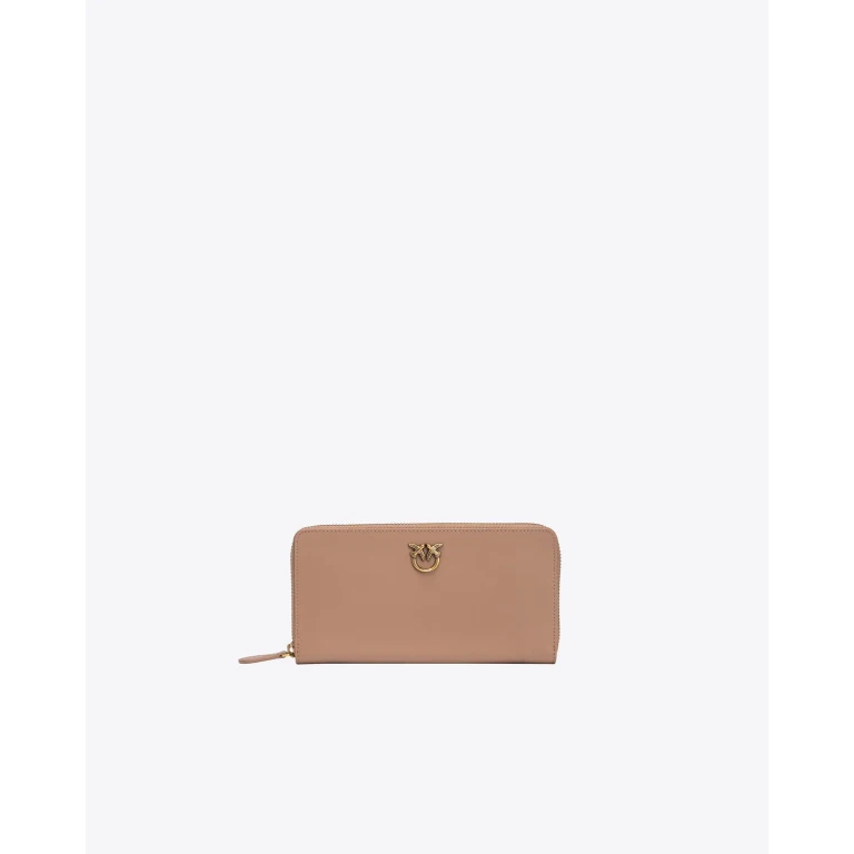 Pinko Portefeuille à contour zippé en cuir
