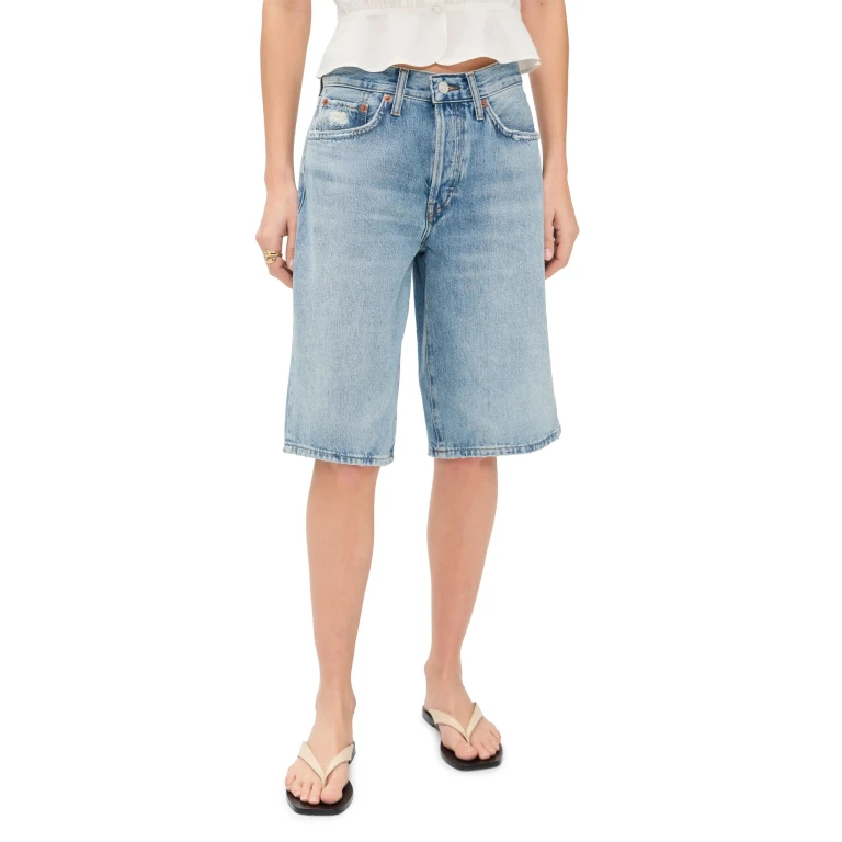 RE/DONE Skater Shorts Aged Worn Blue 29