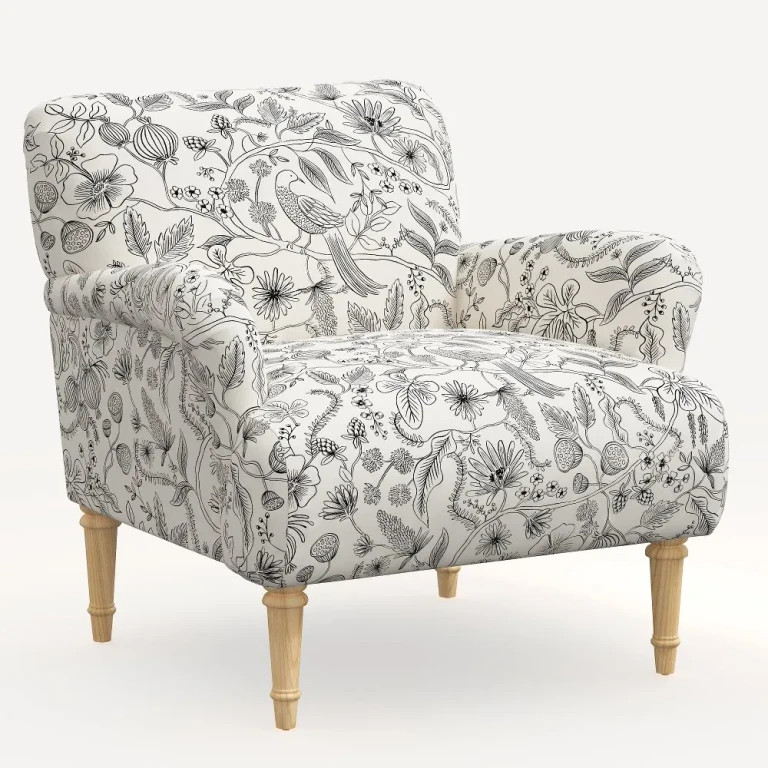 Bristol Aviary Cream & Black Accent Chair