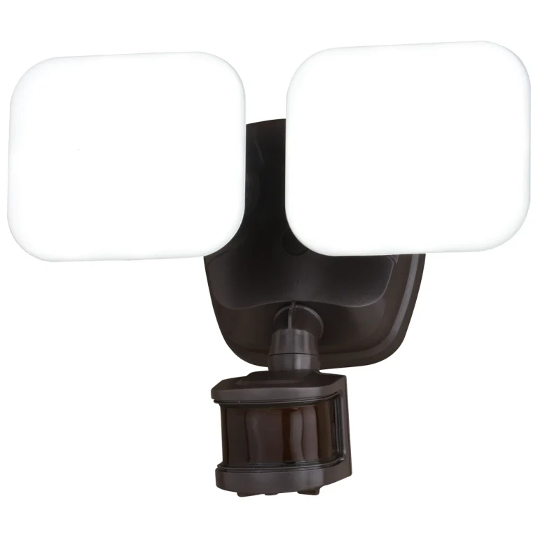 Bronze LED Outdoor Motion Sensor Flood Light from the Theta Collection
