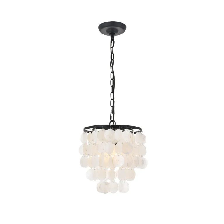 Black One Light Pendant from the Selene Collection