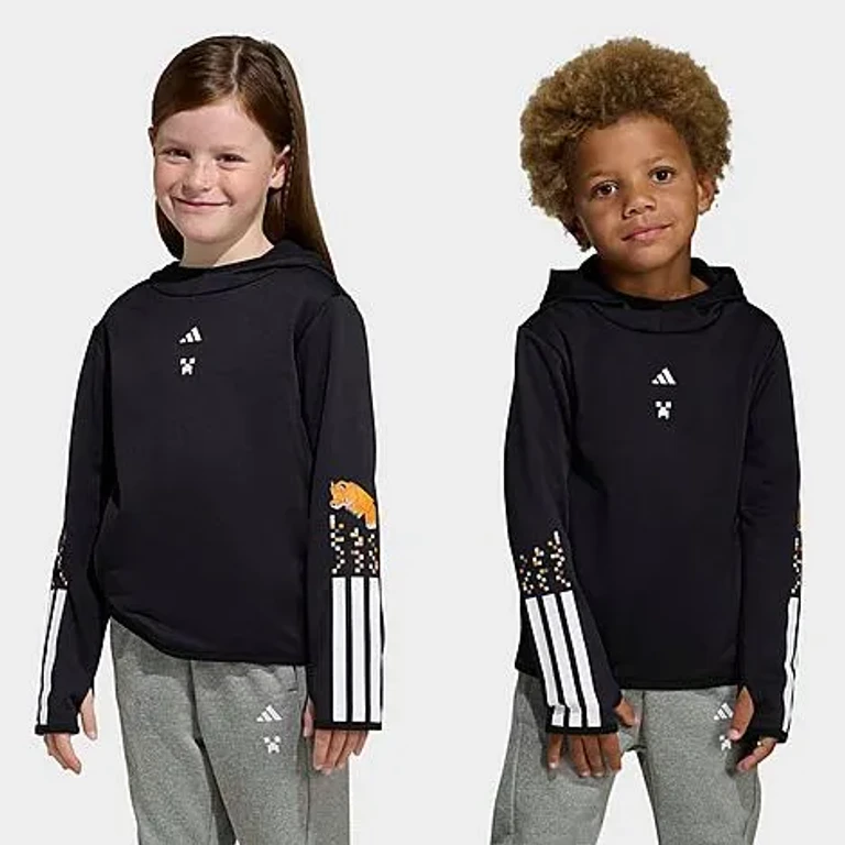adidas Kids Toddler and Little Kids x Minecraft Training Hoodie in Black Size: XS