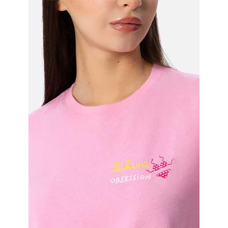 MC2 Saint Barth Emilie Cotton T-shirt With Bikini Obsession Embroidery