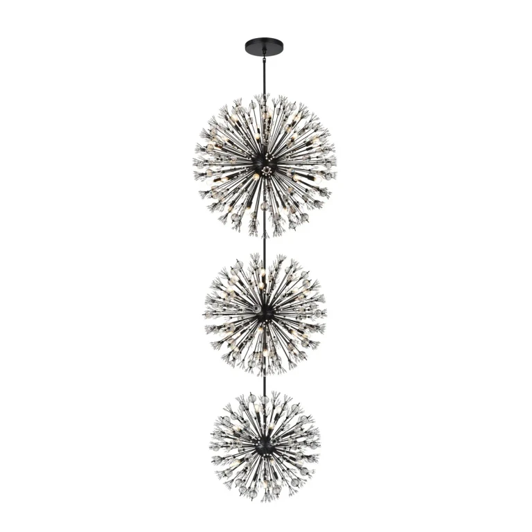 Black 74 Light Chandelier from the Vera Collection