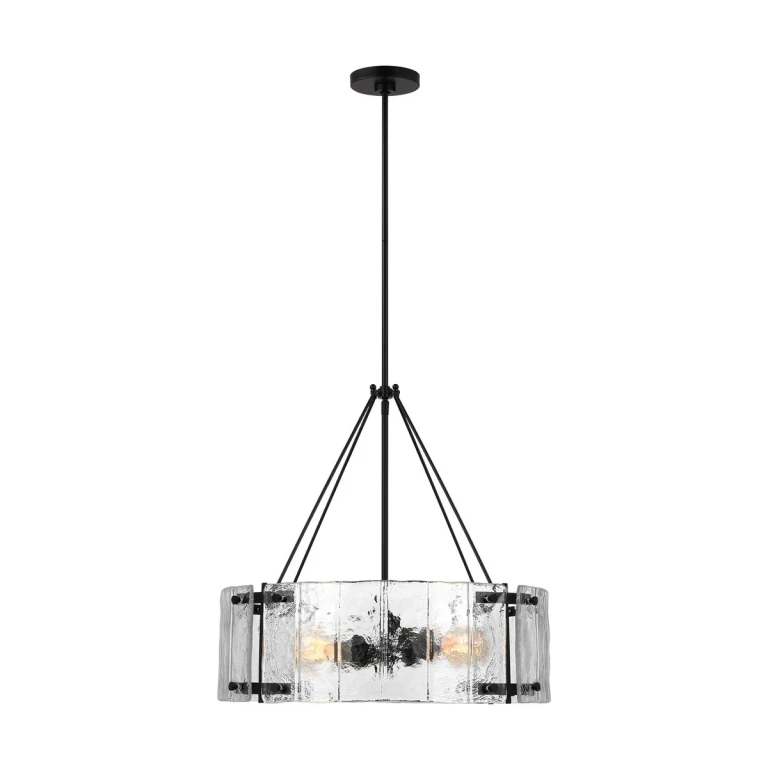 Calvert 4-Light Pendant Light in Aged Iron by Alexa Hampton