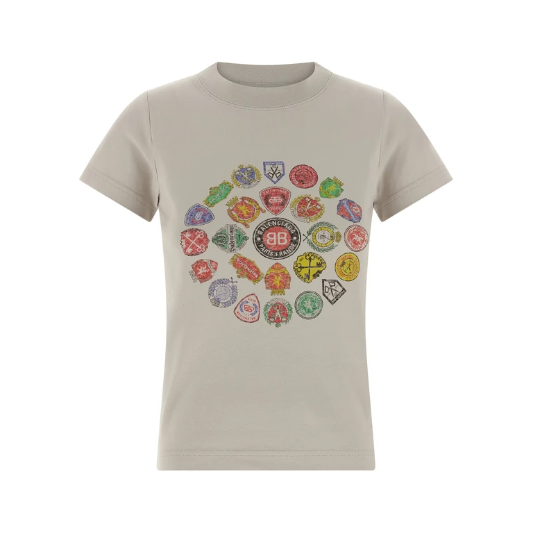Balenciaga Graphic Logo Crew Neck T-shirt