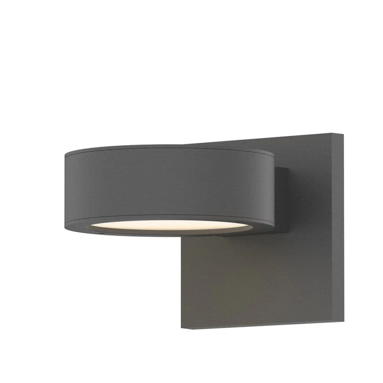 Textured Gray LED Wall Sconce from the REALS Collection