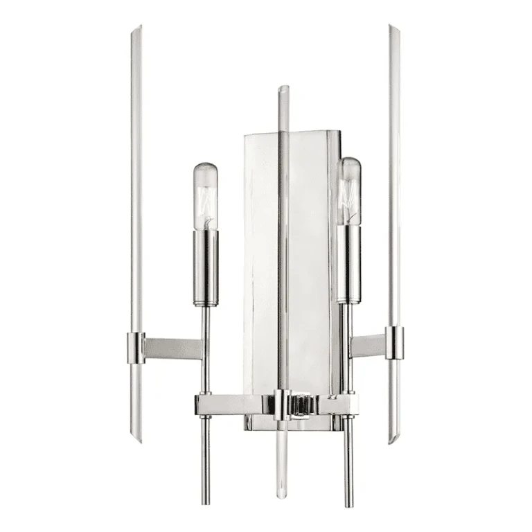 Bari 2-Light 19" Wall Sconce in Polished Nickel