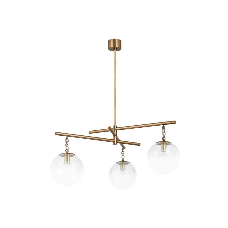 Patina Brass Three Light Chandelier from the Wade Collection