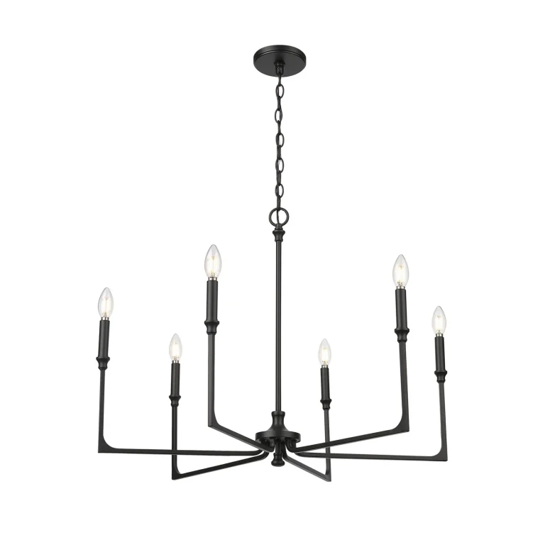 Matte Black Chandelier from the Azara Collection