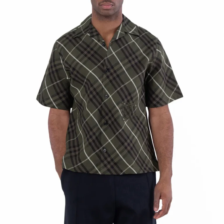Burberry Mens Check Linen Shirt