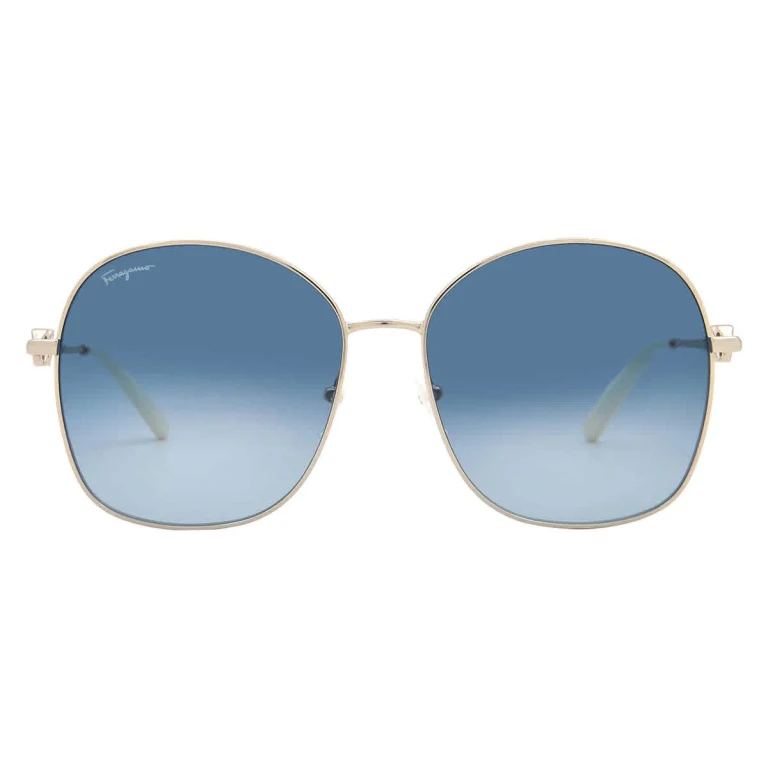 Ferragamo Blue Gradient Butterfly Ladies Sunglasses SF297S 743 59