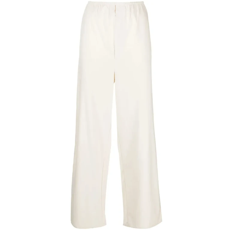 Elasticated-waist Silk Palazzo Pants
